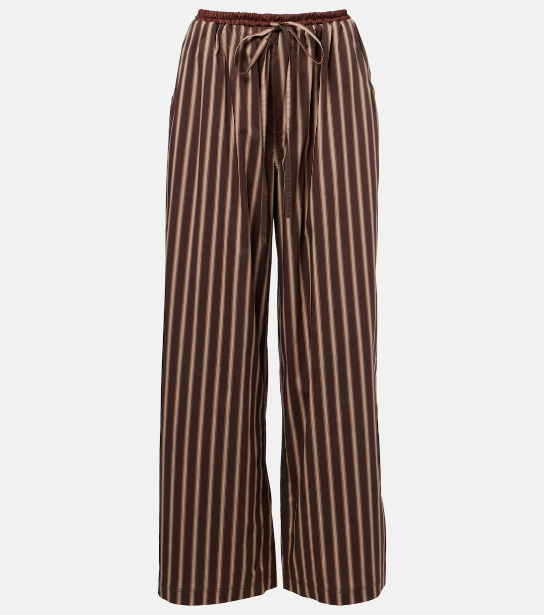 Jacques Wei - Striped cotton-blend wide-leg pants