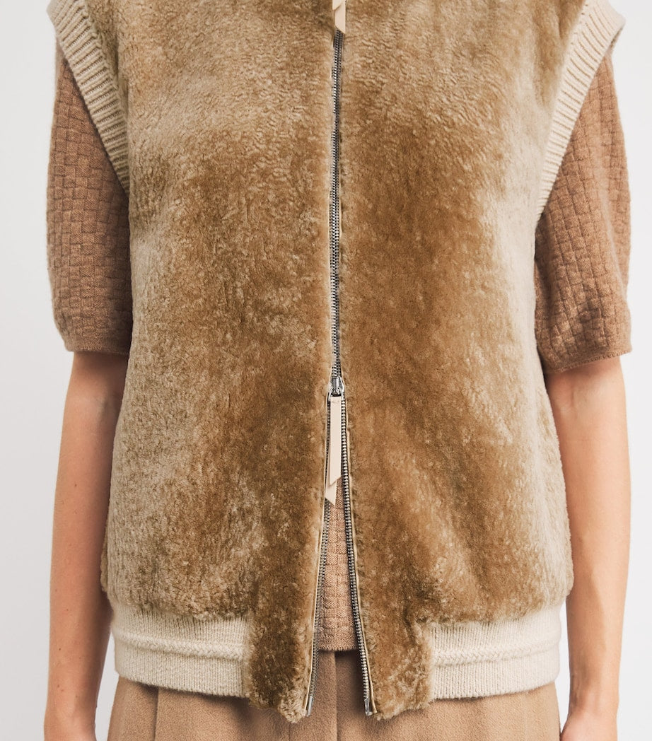 Merino Wool-Cashmere Knitted Padded Gilet