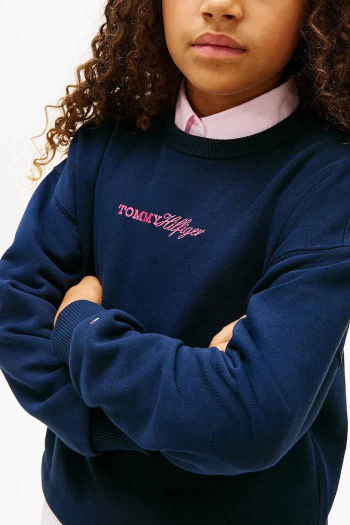 Tommy Hilfiger çocuklar için pamuklu sweatshirt