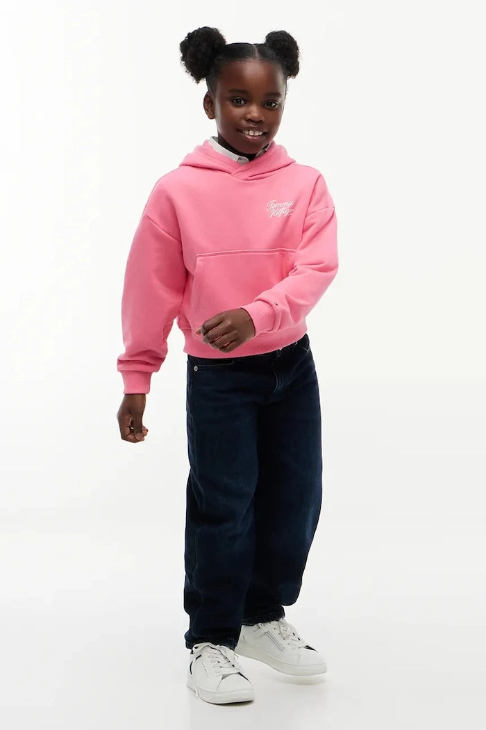 Çocuklar için pamuklu kapüşonlu sweatshirt