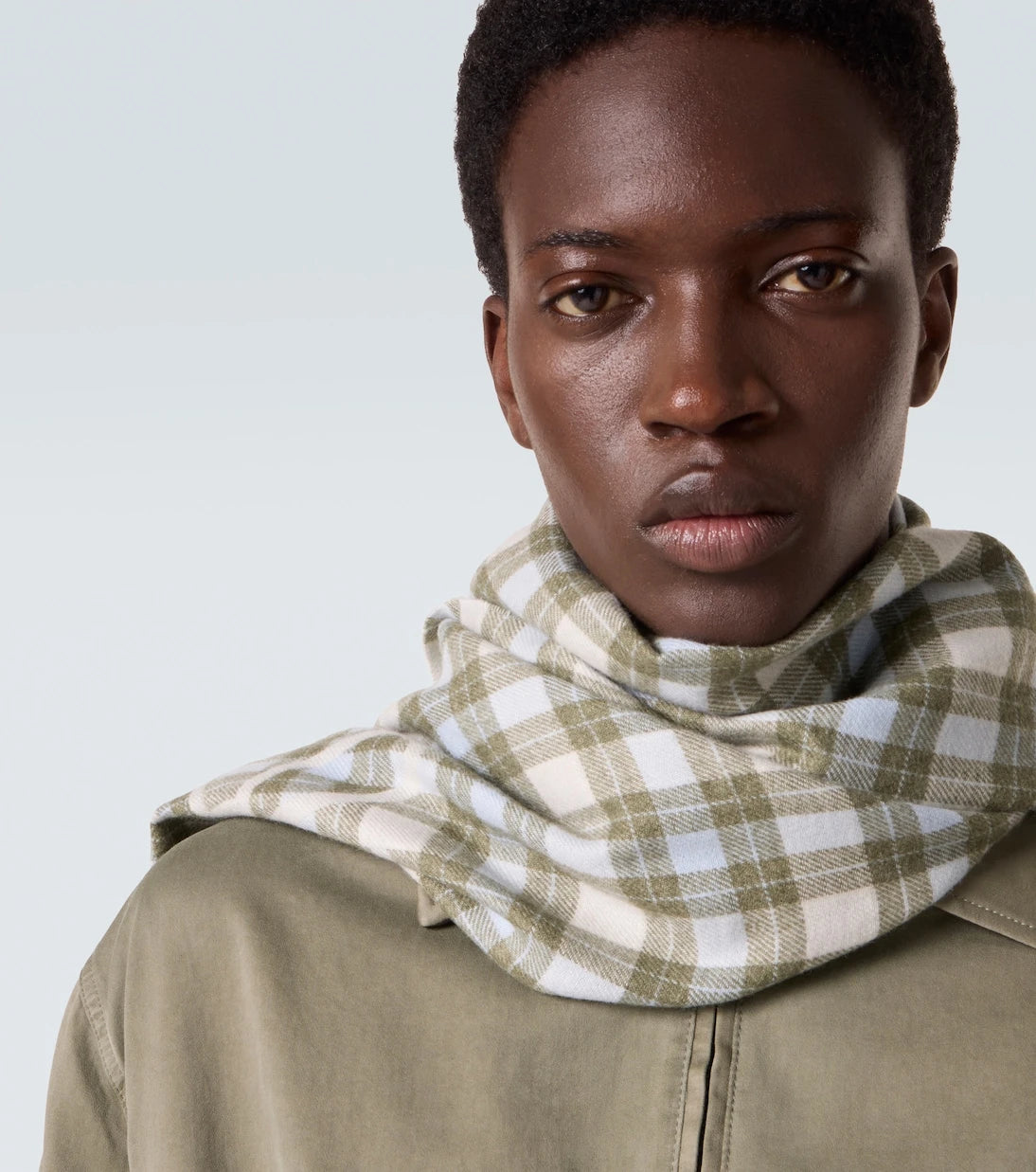Loewe - Anagram checked silk and cashmere scarf