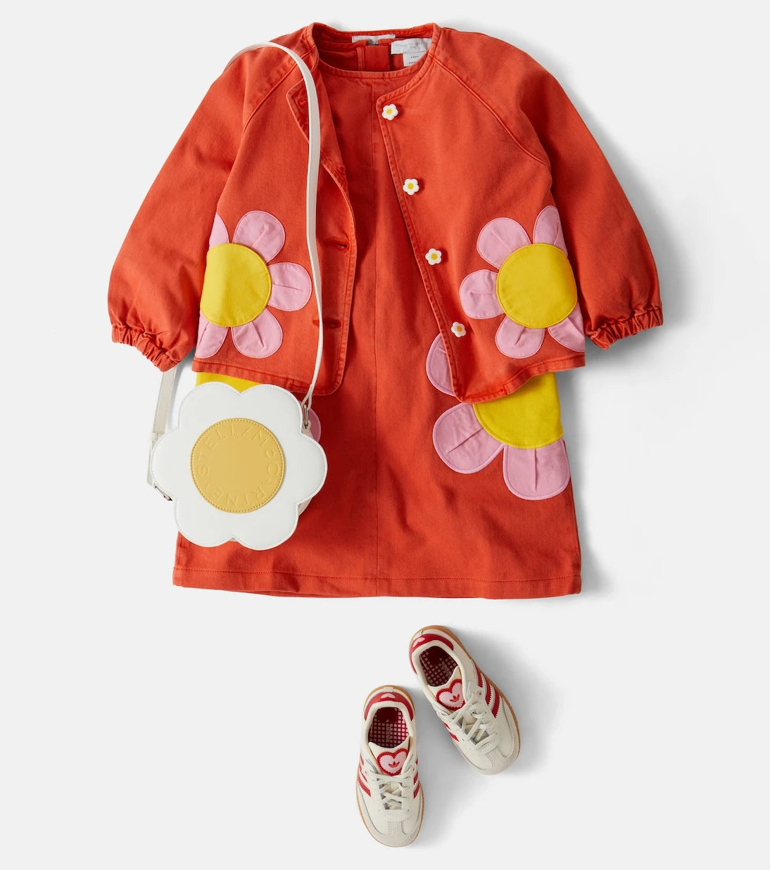 Stella McCartney Kids - Floral-appliqué denim jacket