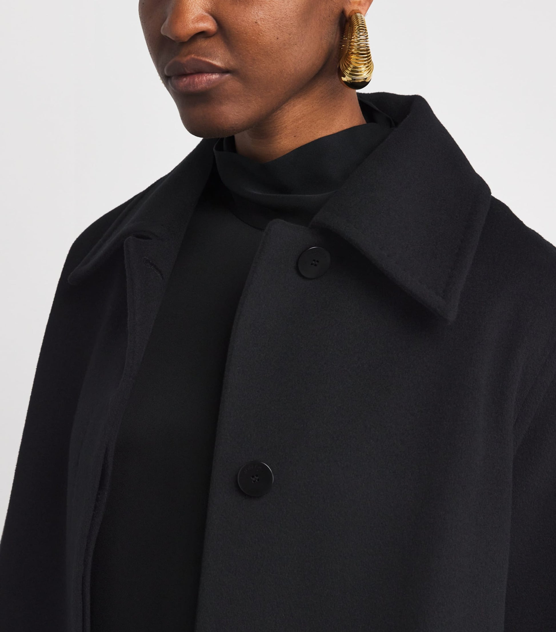 Joseph Black Wool-Cashmere Loti Coat