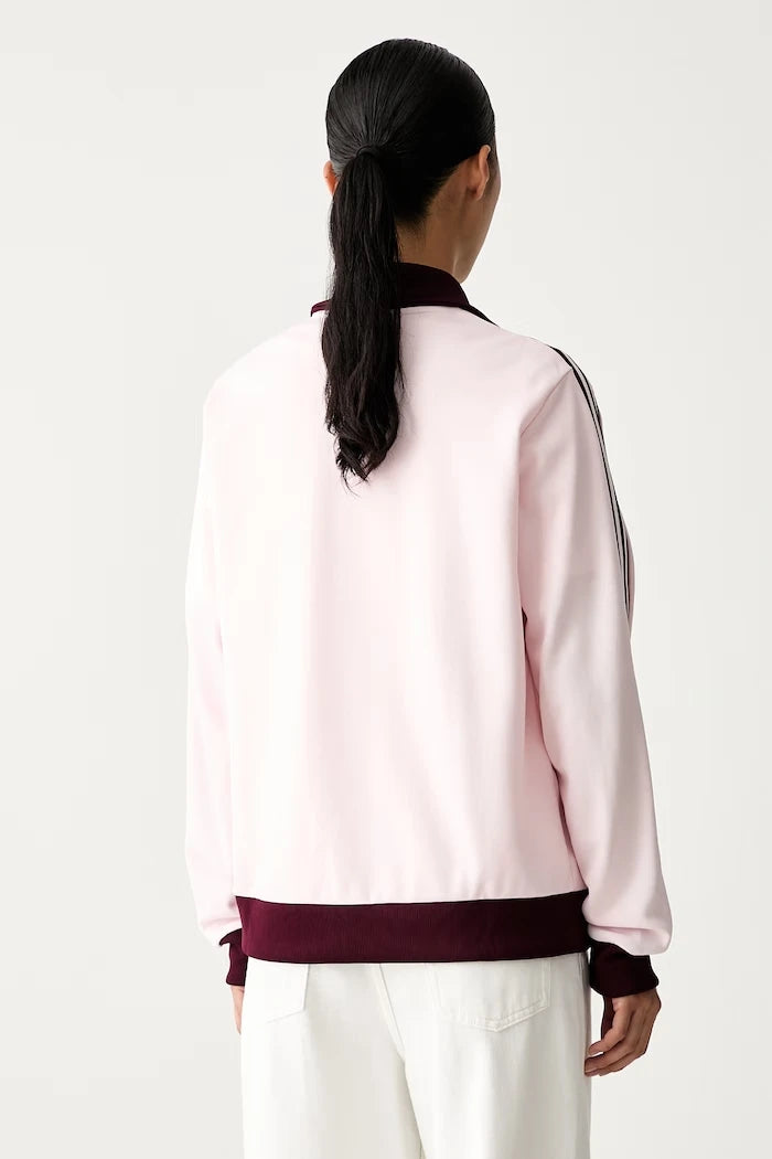 adidas Originals pamuklu fermuarlı kadın sweatshirt Beckenbauer