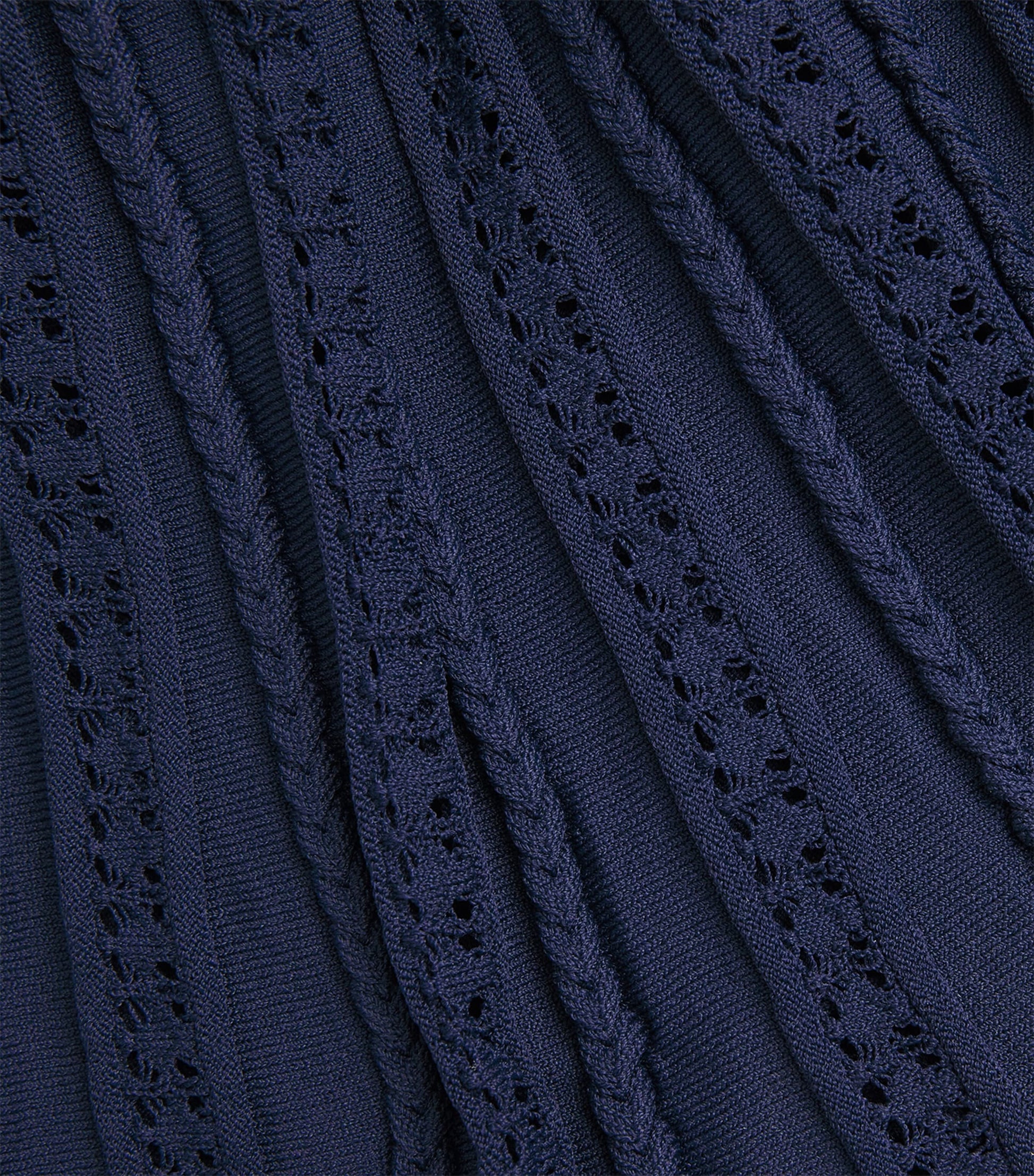 Maje Blue Pleated Midi Dress