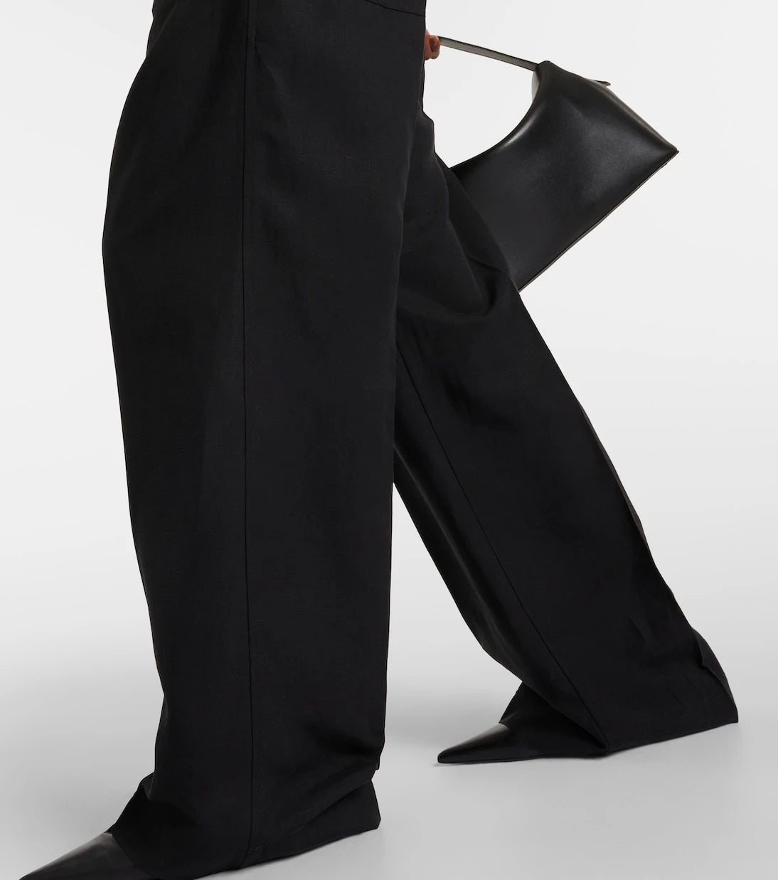 Toteme - Lyocell and linen wide-leg pants