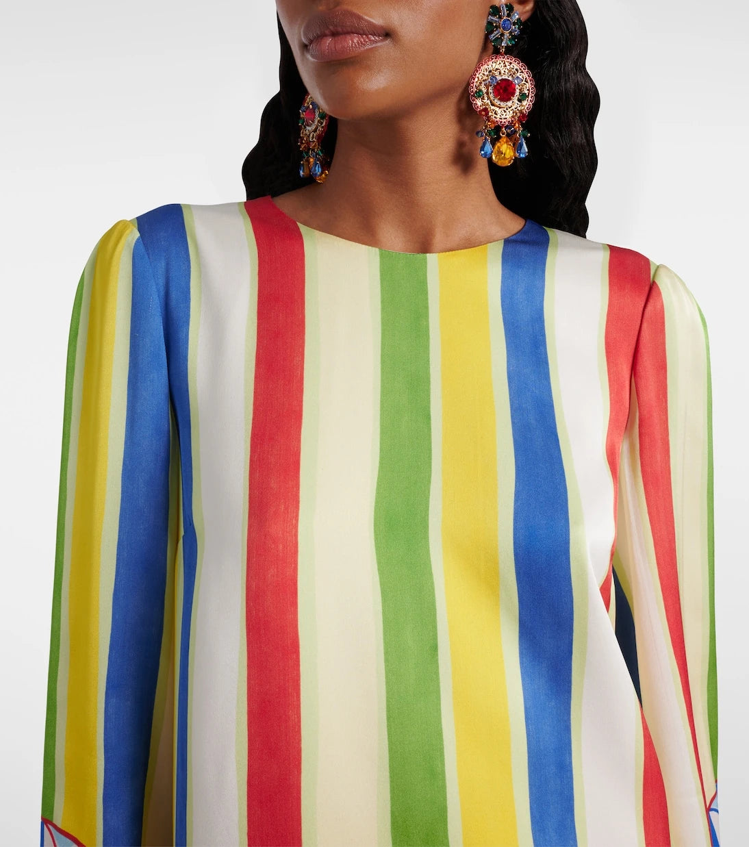 Dolce&Gabbana - Printed silk-blend minidress