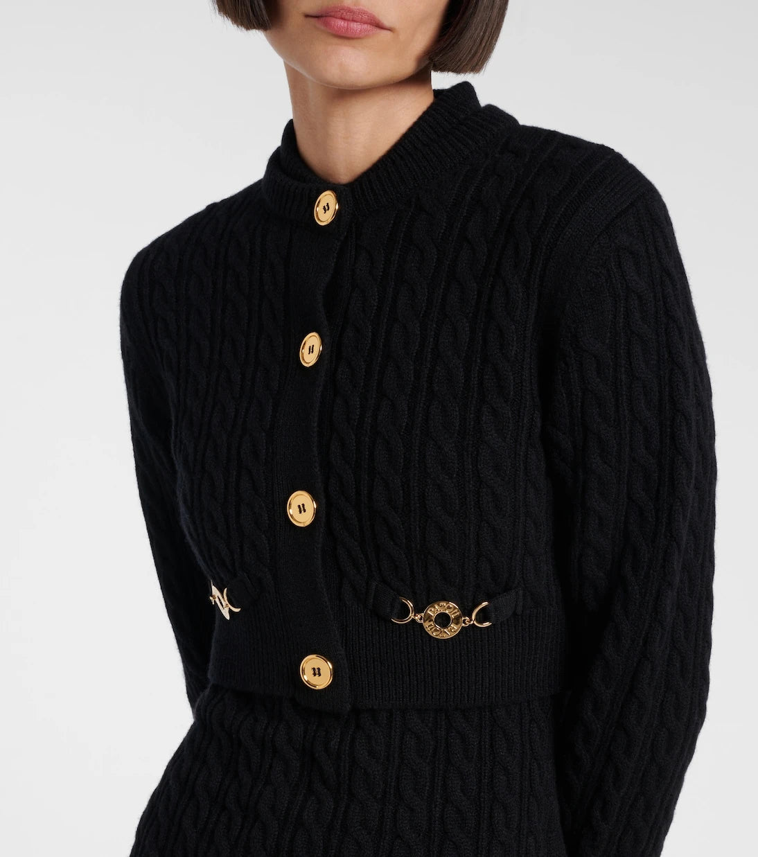 Patou - Cable-knit wool and cashmere cardigan