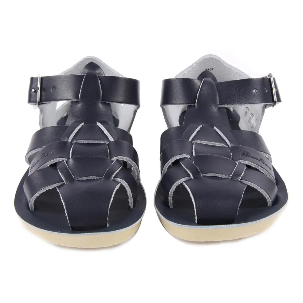 Salt-Water - Shark Leather Waterproof Sandals | Navy blue
