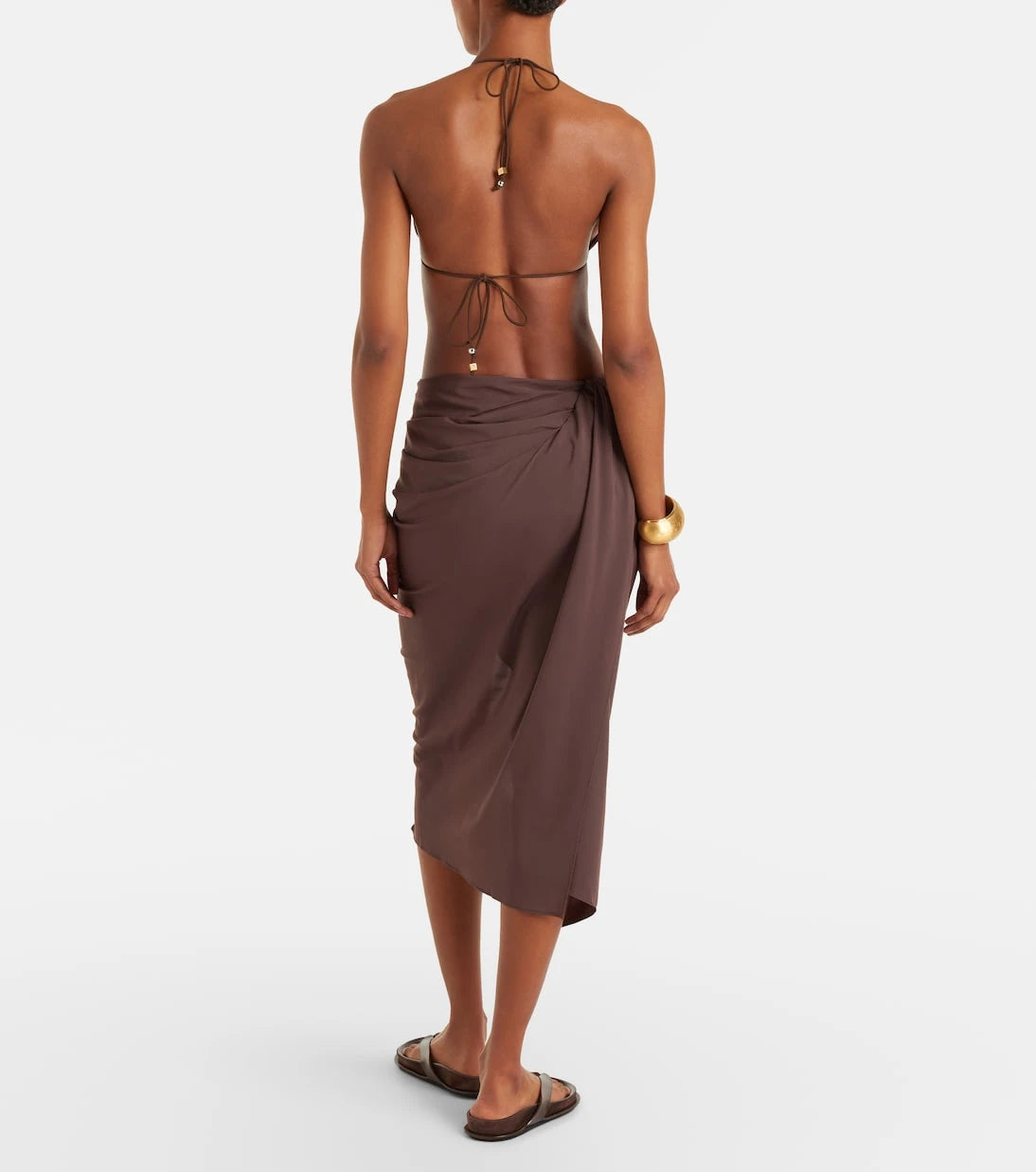Jacquemus - Paréo draped beach cover-up
