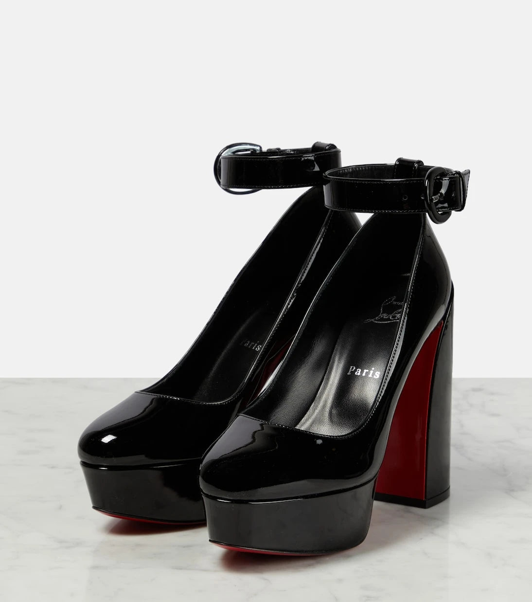 Christian Louboutin - Movida Strap patent leather platform pumps