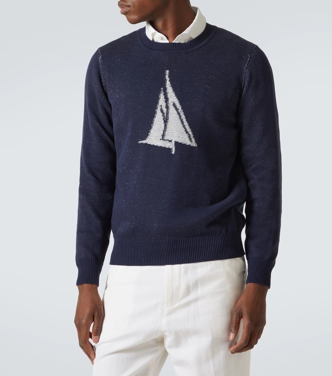 Brunello Cucinelli - Intarsia cotton sweater