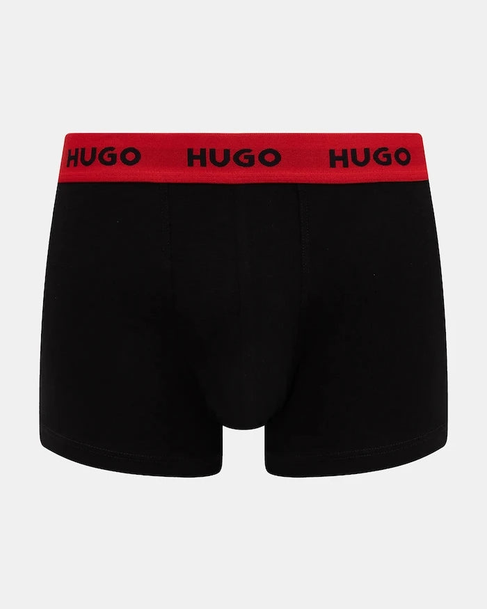HUGO боксерки мъжки от памук с еластан TRUNK TRIPLET PACK 3 броя