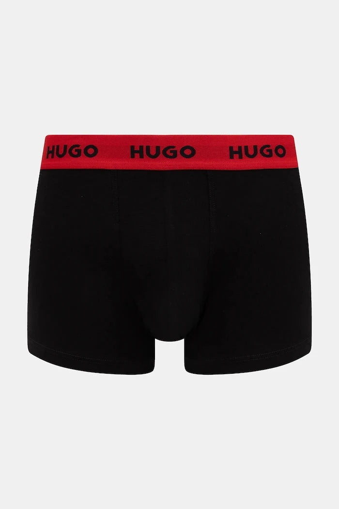 HUGO Erkek Pamuk Elastan Boxer TRUNK TRIPLET PACK 3'lü
