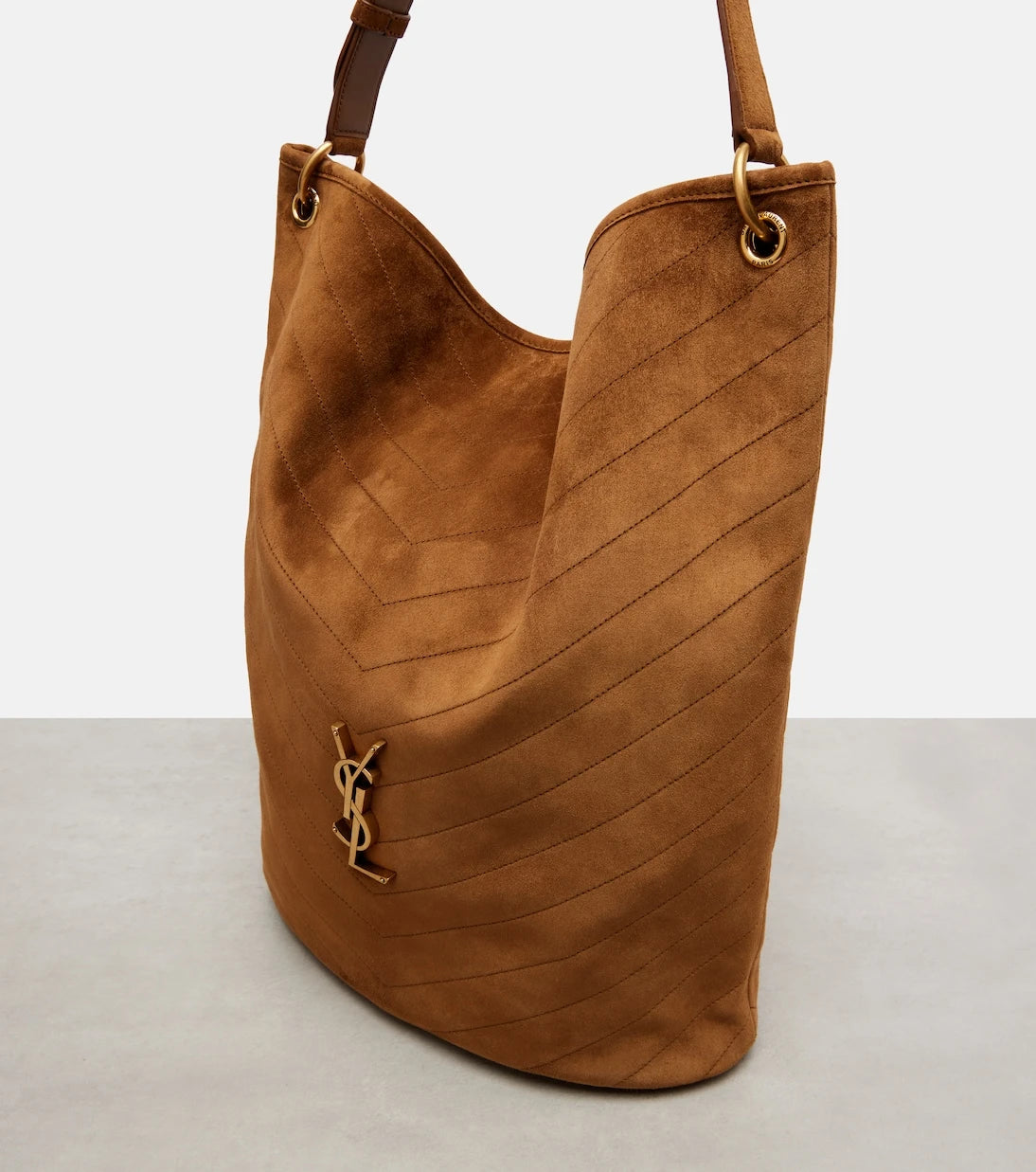 Saint Laurent - Niki Cassandre suede bucket bag