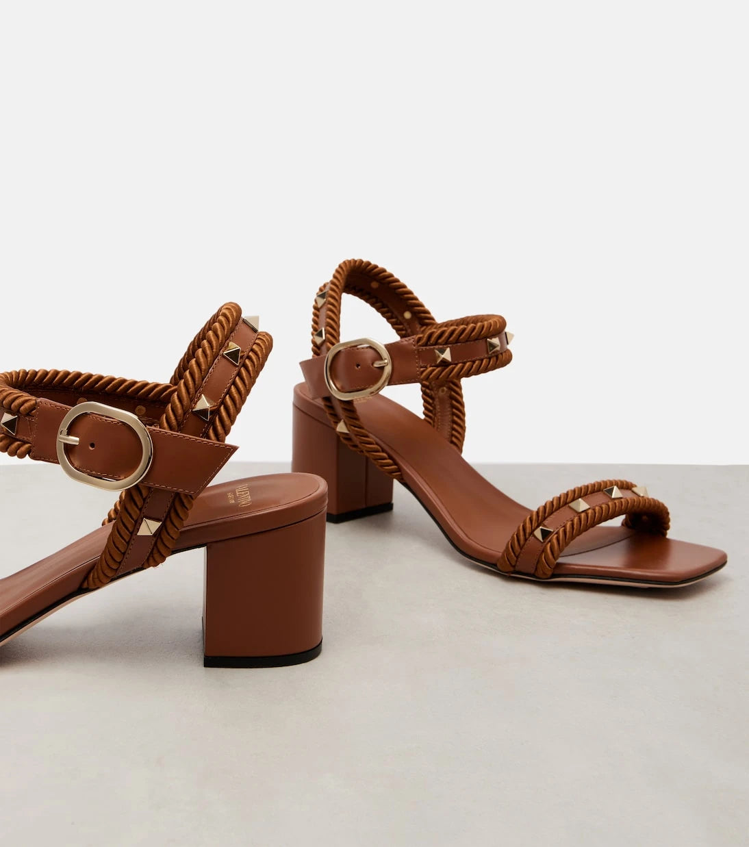 Valentino Garavani - Rockstud Torchon 60 leather sandals