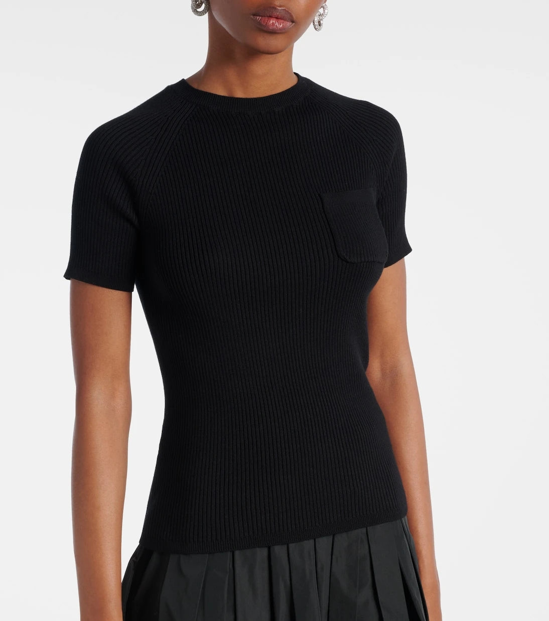 'S Max Mara - Berlino ribbed-knit cotton top