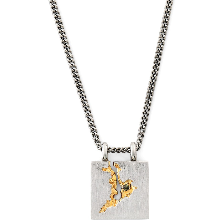 Tom Wood Sterling Silver and Tourmaline Mined Necklace