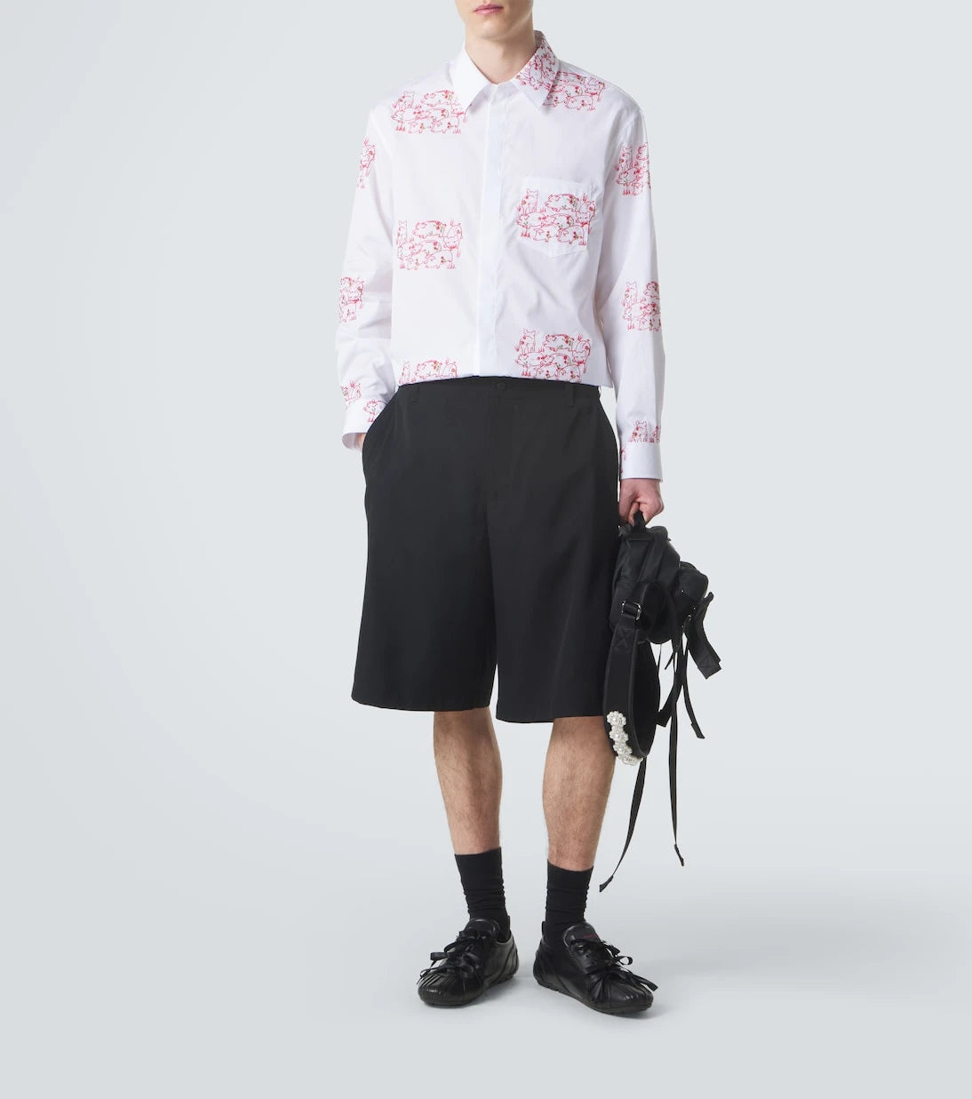 Simone Rocha - Embroidered cotton poplin shirt