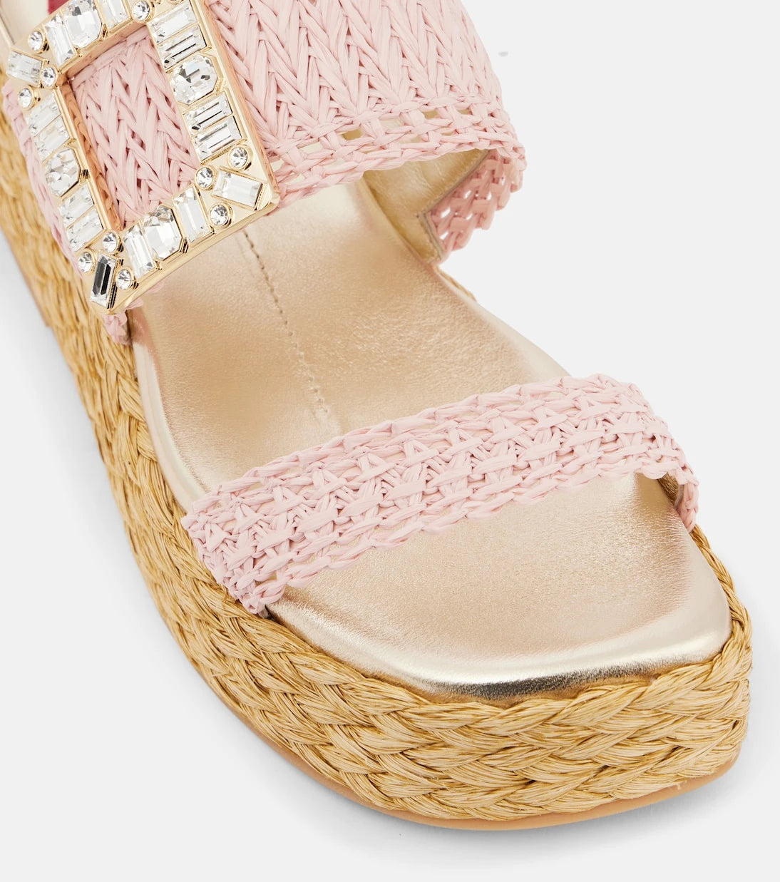 Roger Vivier - Espa 60 raffia platform sandals