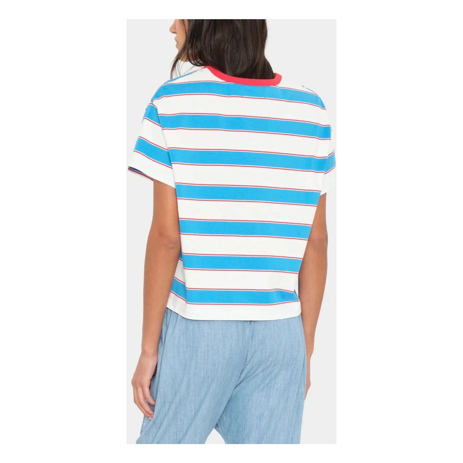 Xirena - Carter Stripes Cotton T-shirt | Blue