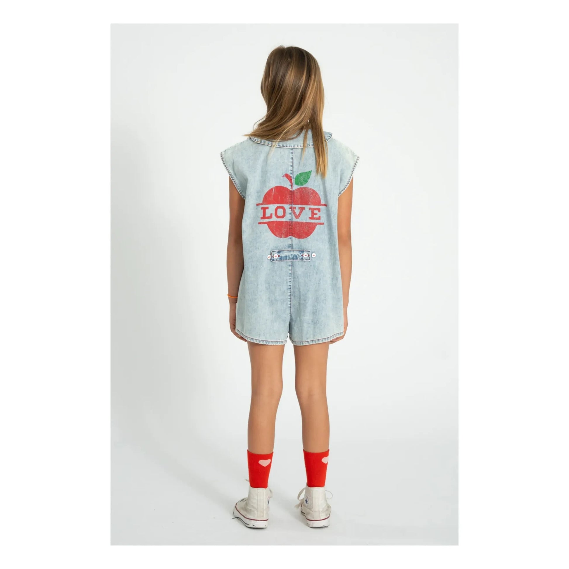 Piupiuchick - Denim Playsuit | Washed blue