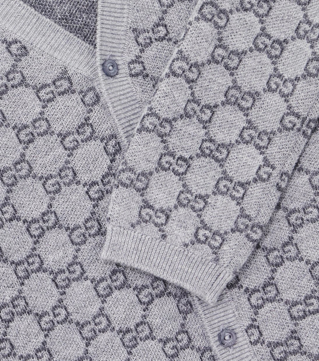 Gucci Kids - كارديجان GG صوف للأطفال الرضع