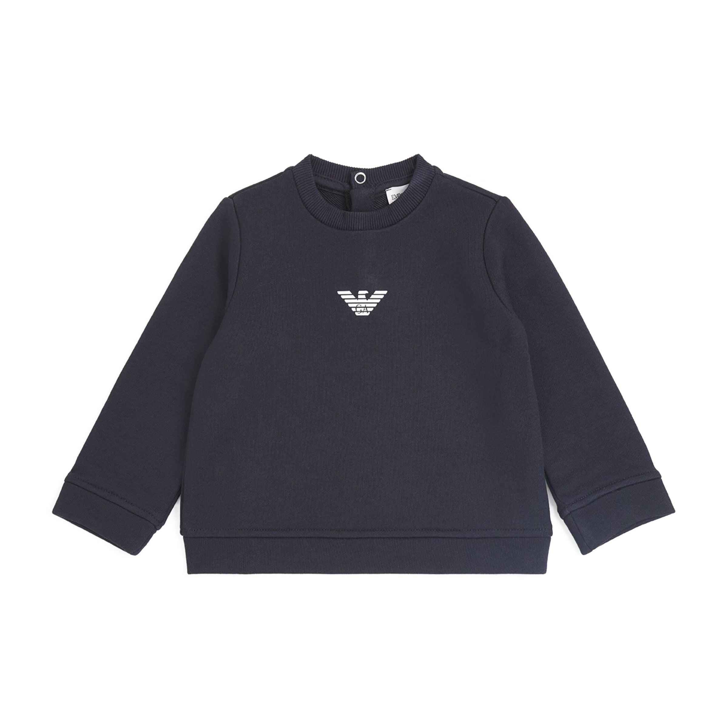 Emporio Armani Kids Virgin Wool-Blend Logo Sweatshirt (6-36 Months)