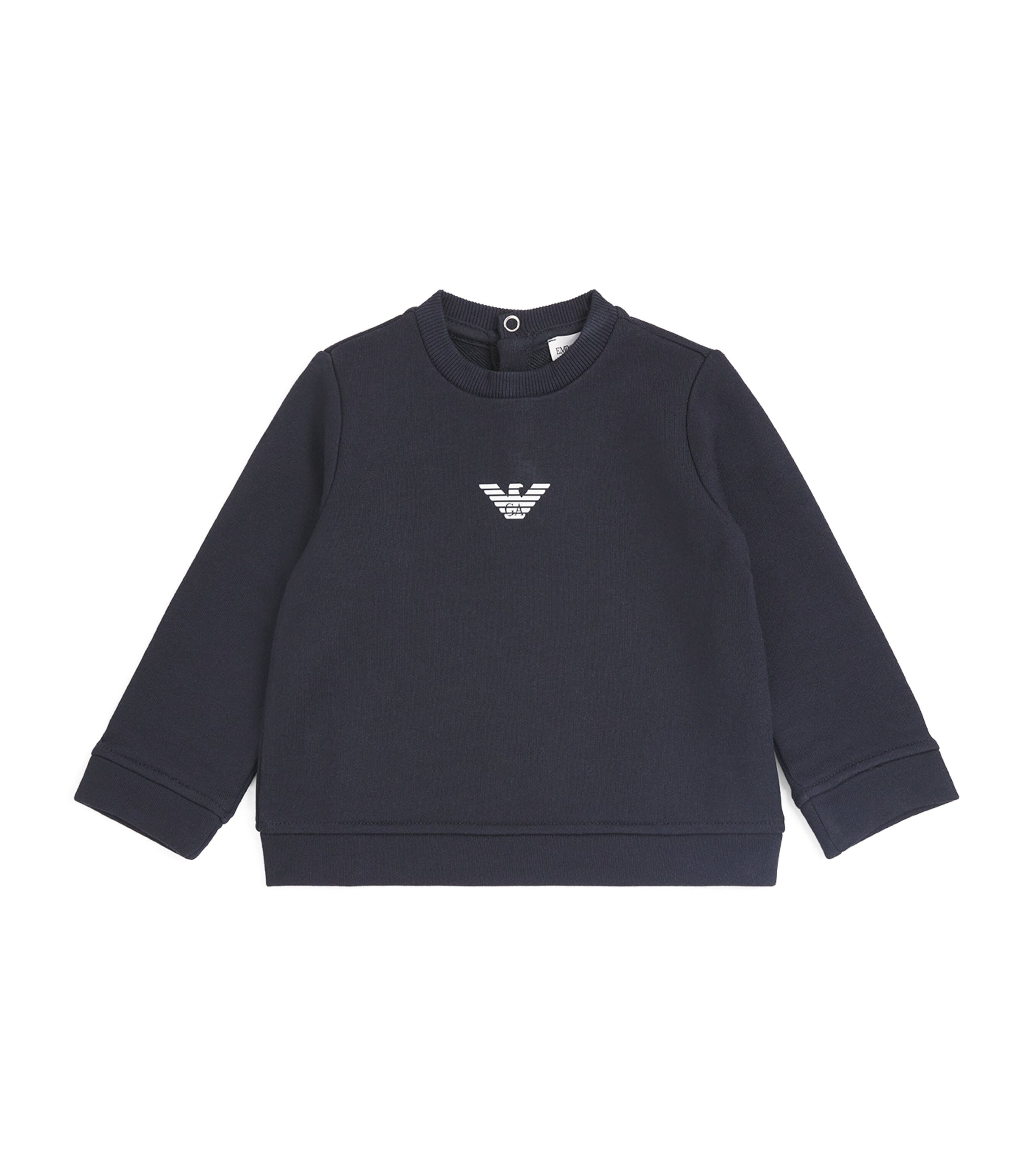 Emporio Armani Kids Virgin Wool-Blend Logo Sweatshirt (6-36 Months)