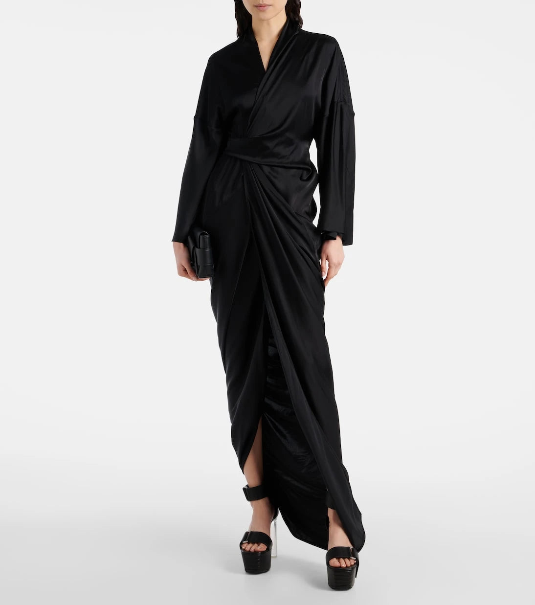 Rick Owens - Hollywood charmeuse wrap dress