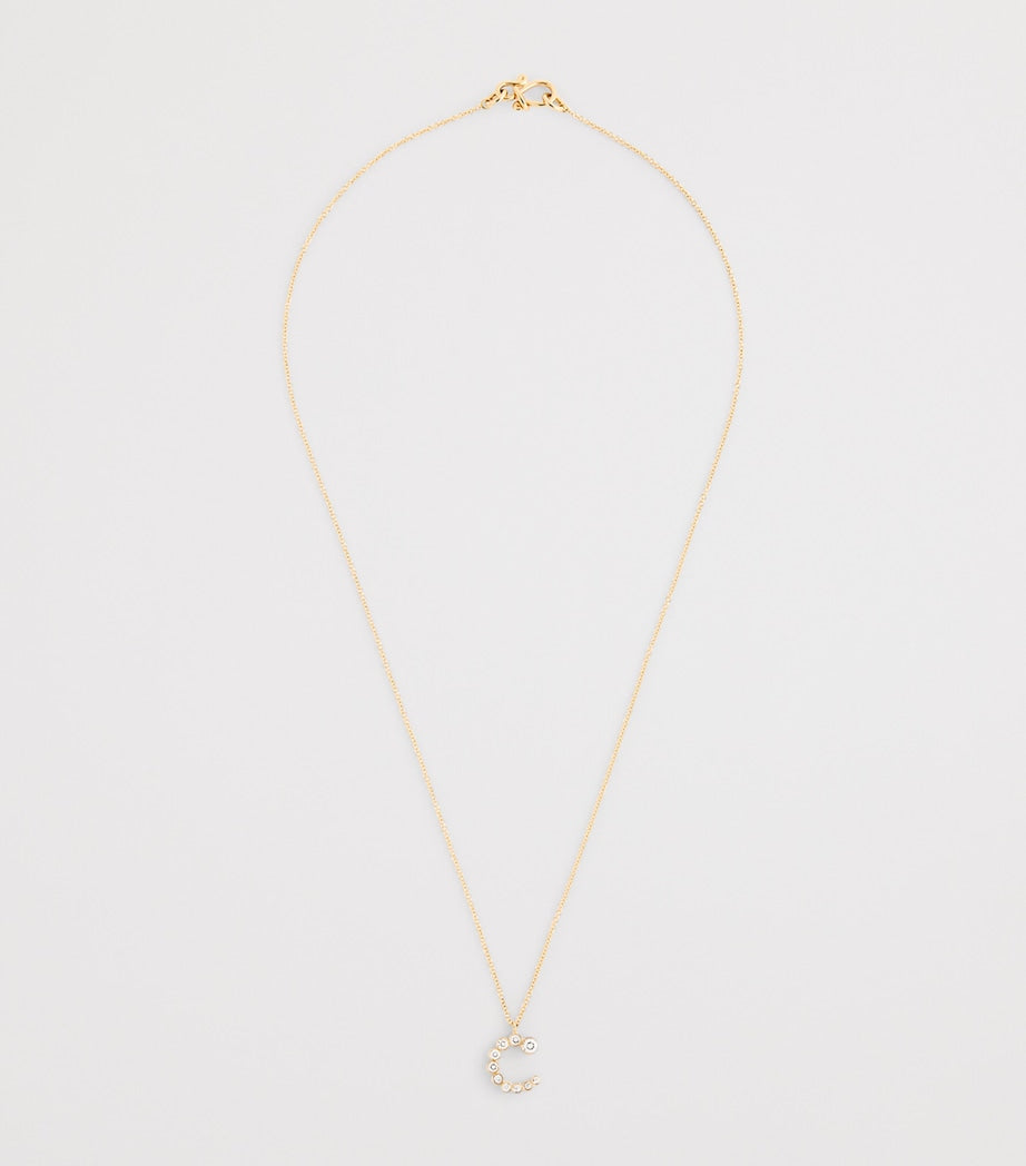 Sophie Bille Brahe Yellow Gold and Diamond Soprano 'C' Necklace