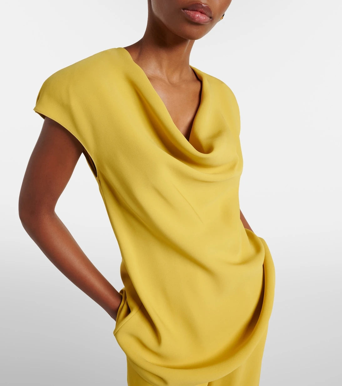 Valentino - Cady Couture draped top