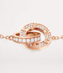 Rose Gold and Diamond LOVE Chain Bracelet