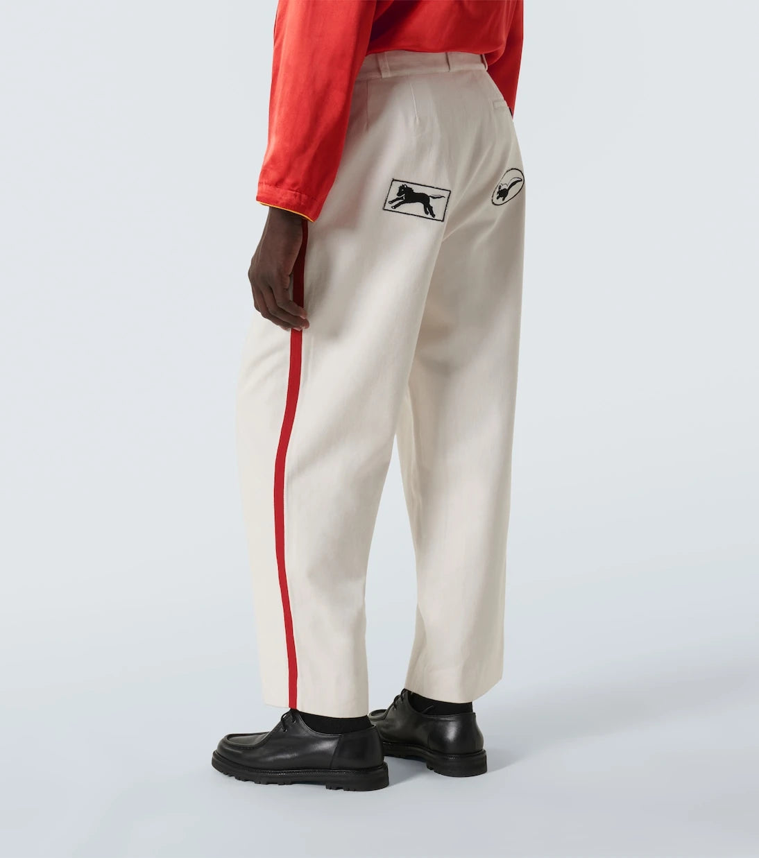 Bode - Skunk Tail cotton wide-leg pants