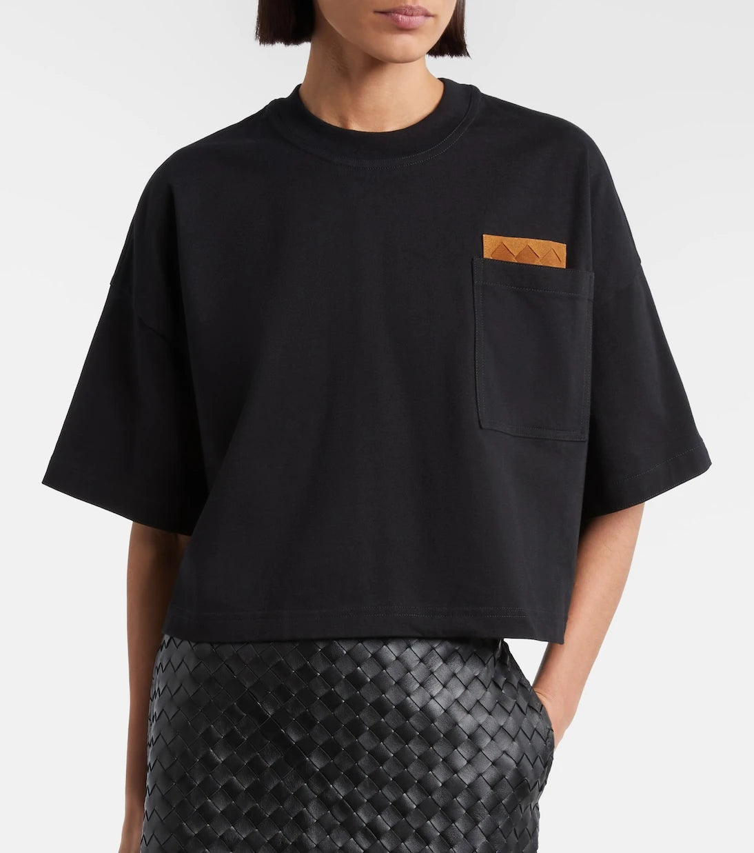 Bottega Veneta - Cropped cotton jersey T-shirt