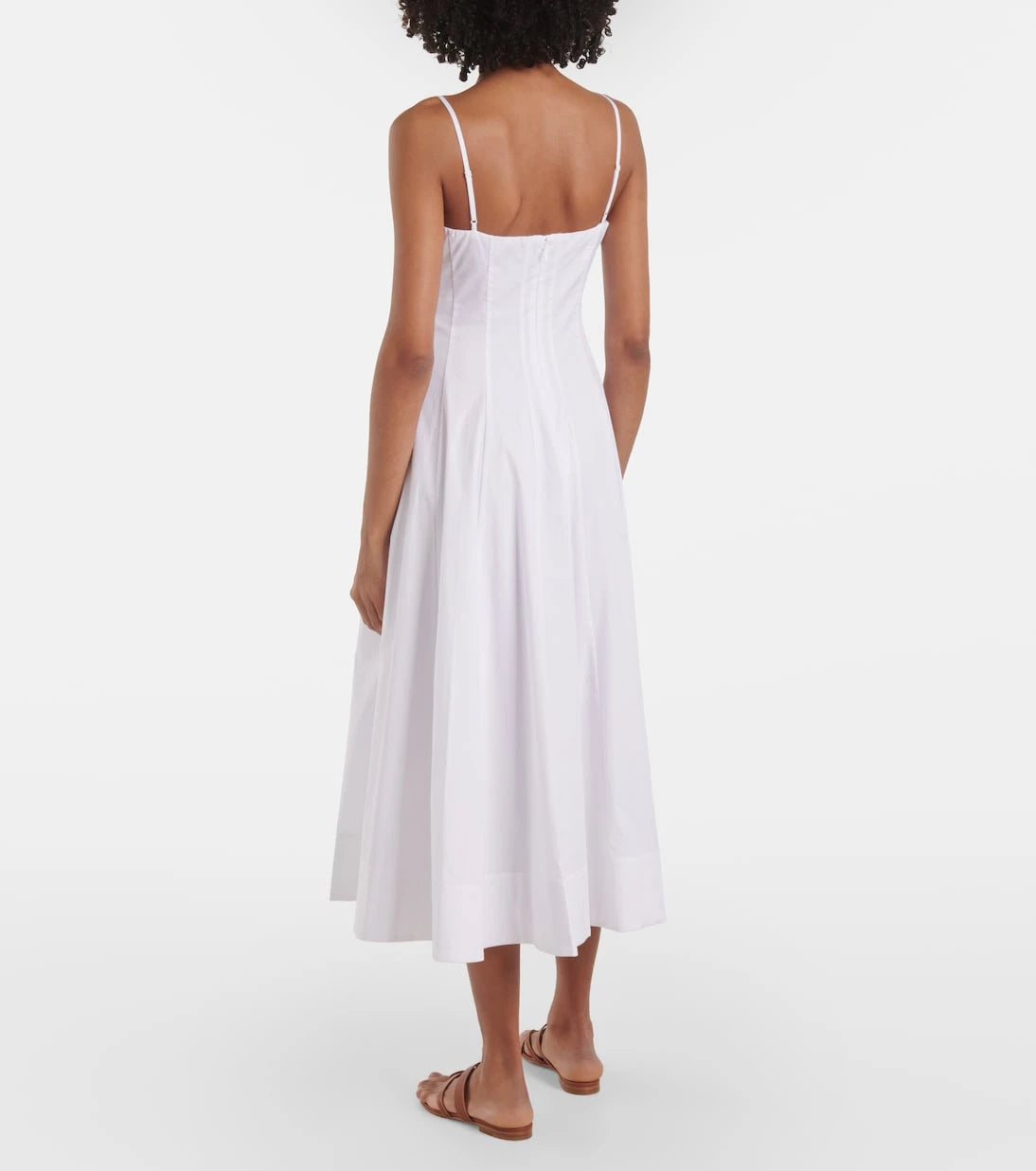 Staud - Wylie corset cotton midi dress