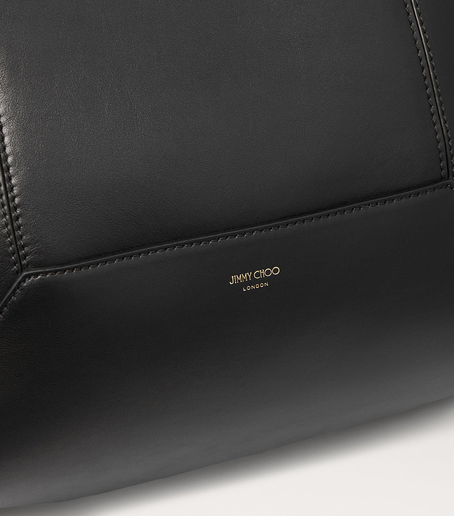 Jimmy Choo Black Diamond Medium Leather Tote Bag
