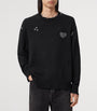 Black Cotton Distressed Theo Sweater