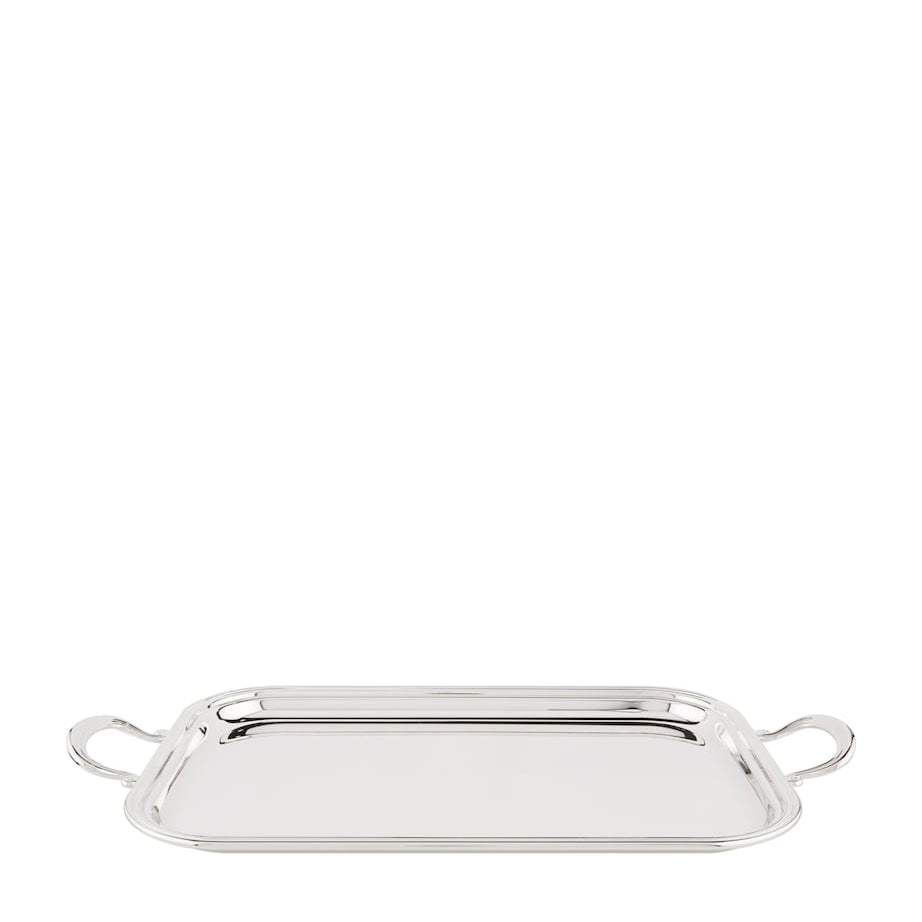 Greggio Silver Plated English Tray With Handles (39cm X 26cm)