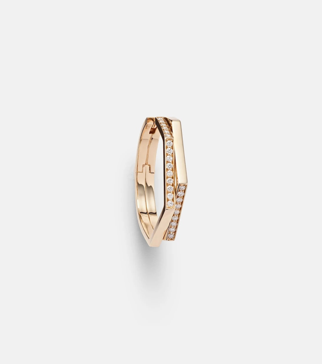 Repossi - Antifer 18kt rose gold single earring with diamonds
