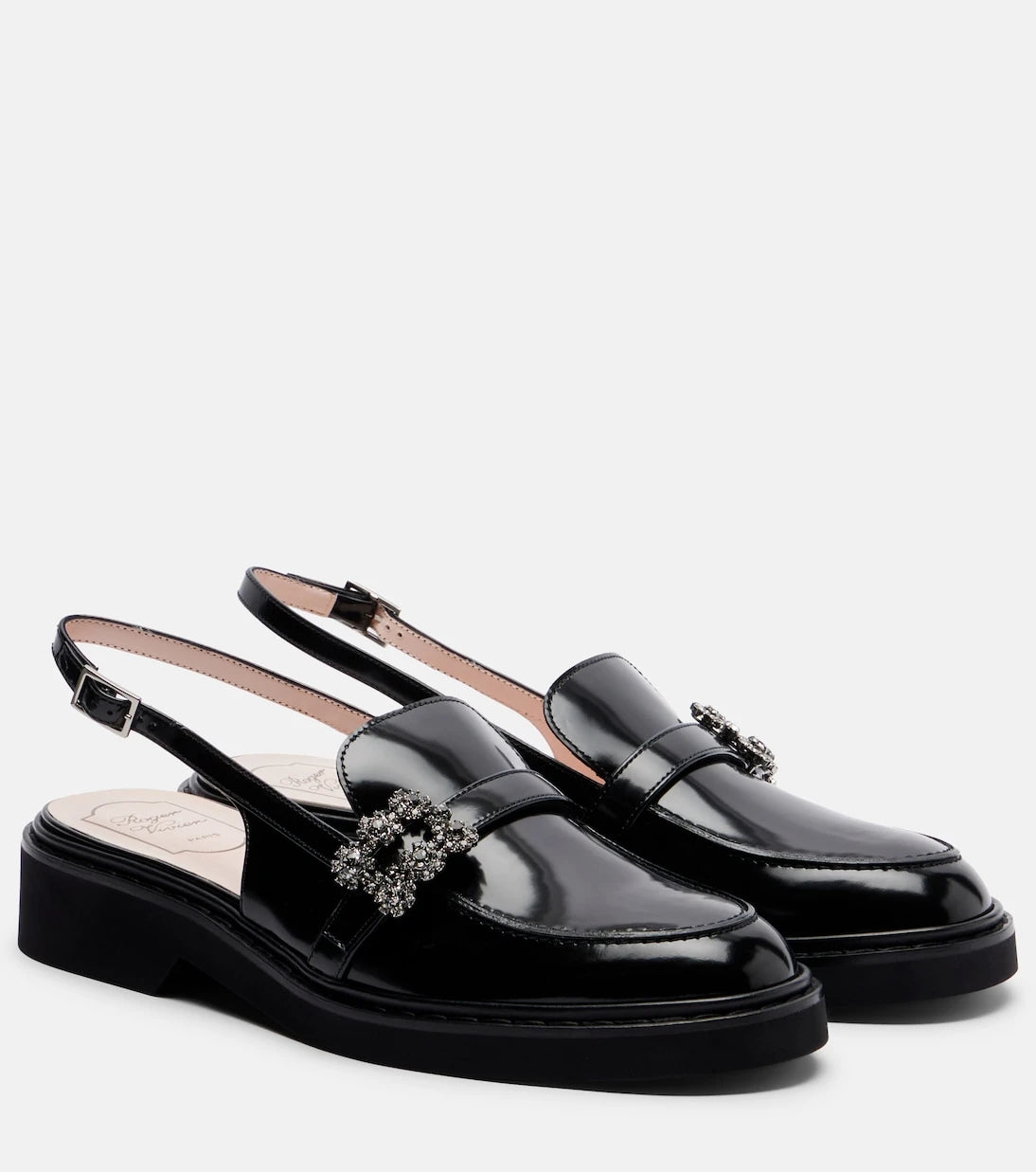 Roger Vivier - حذاء لوفرز فيف رينجرز الجلدي بكعب خلفي مفتوح
