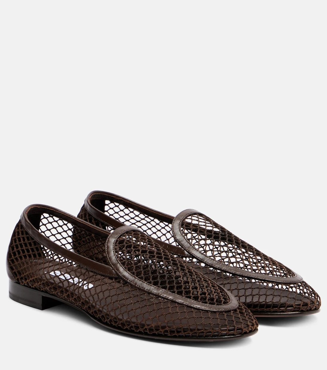 Aquazzura - Saint Germain leather-trimmed moccasins