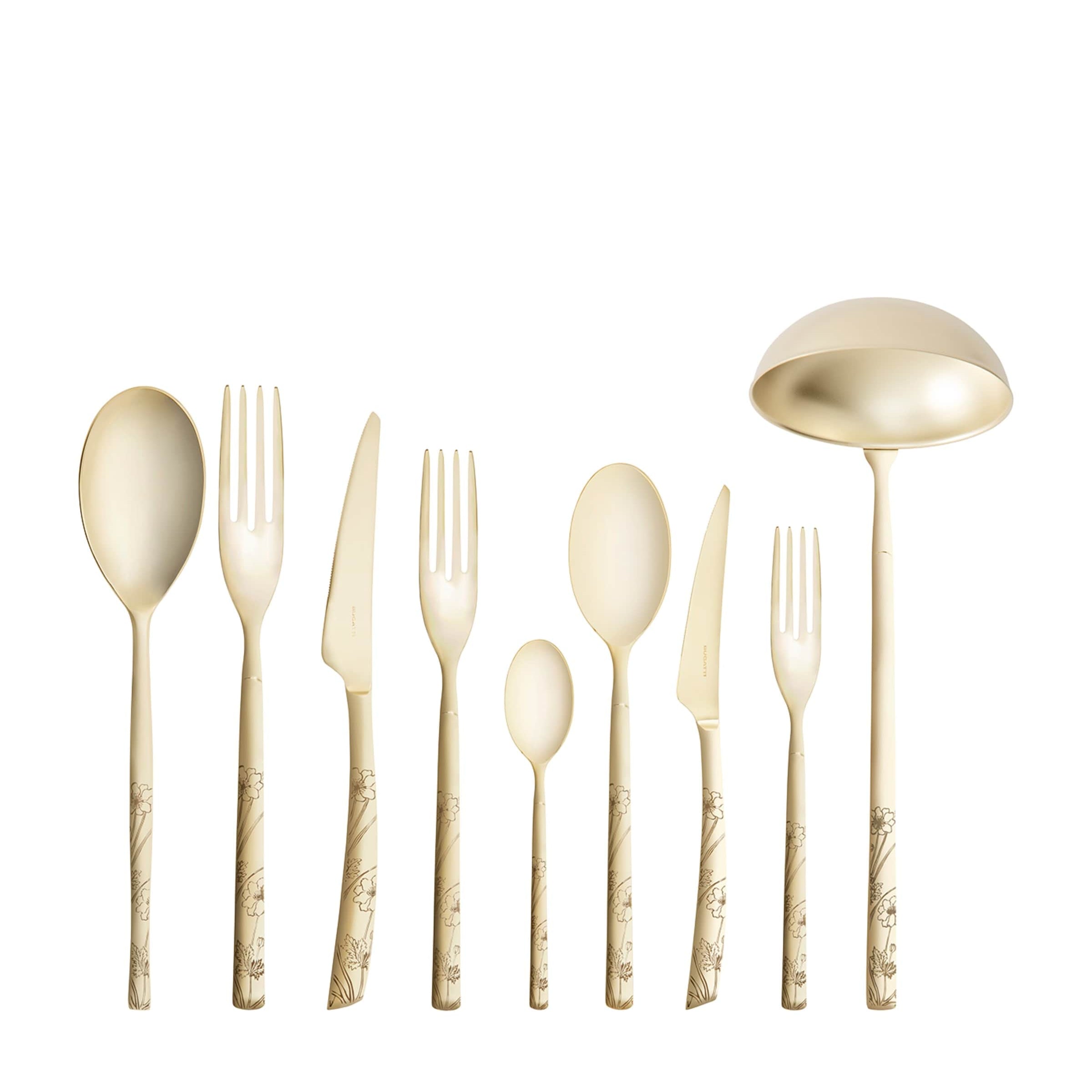 Bugatti Portofino Lady Champagne Stainless Steel 24-Piece Cutlery Set