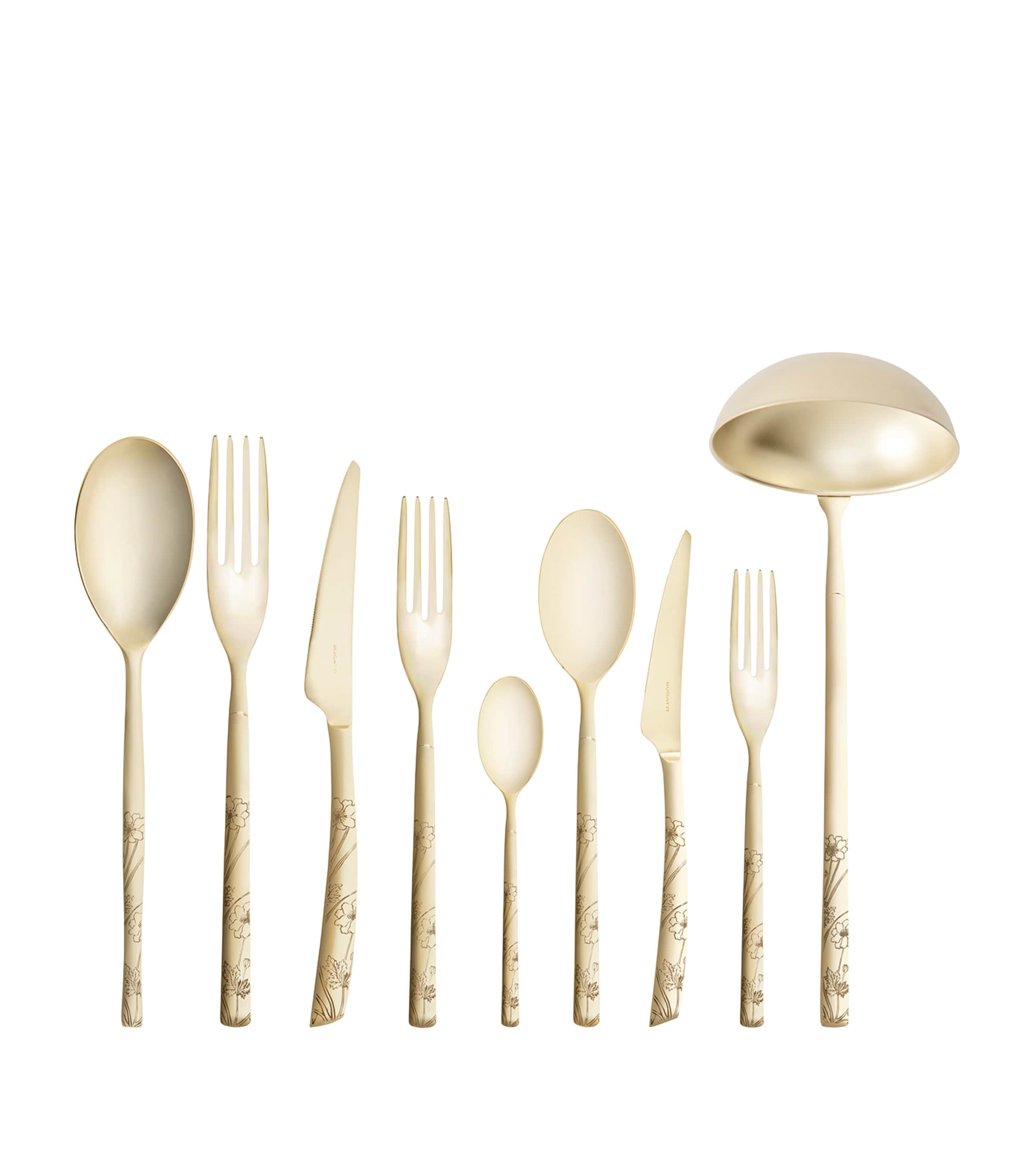 Bugatti Portofino Lady Champagne Stainless Steel 24-Piece Cutlery Set