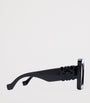 Black Bevelled Square Sunglasses