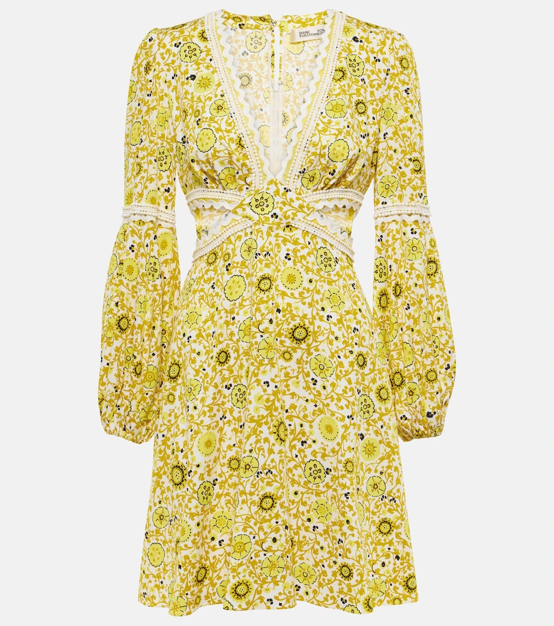 Diane von Furstenberg - Kimmie printed cutout twill minidress