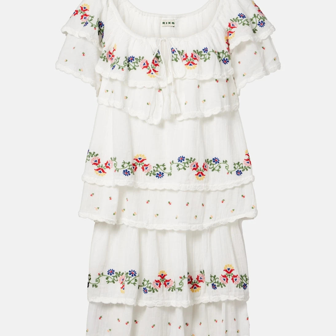 Rixo - Leilani embroidered cotton minidress