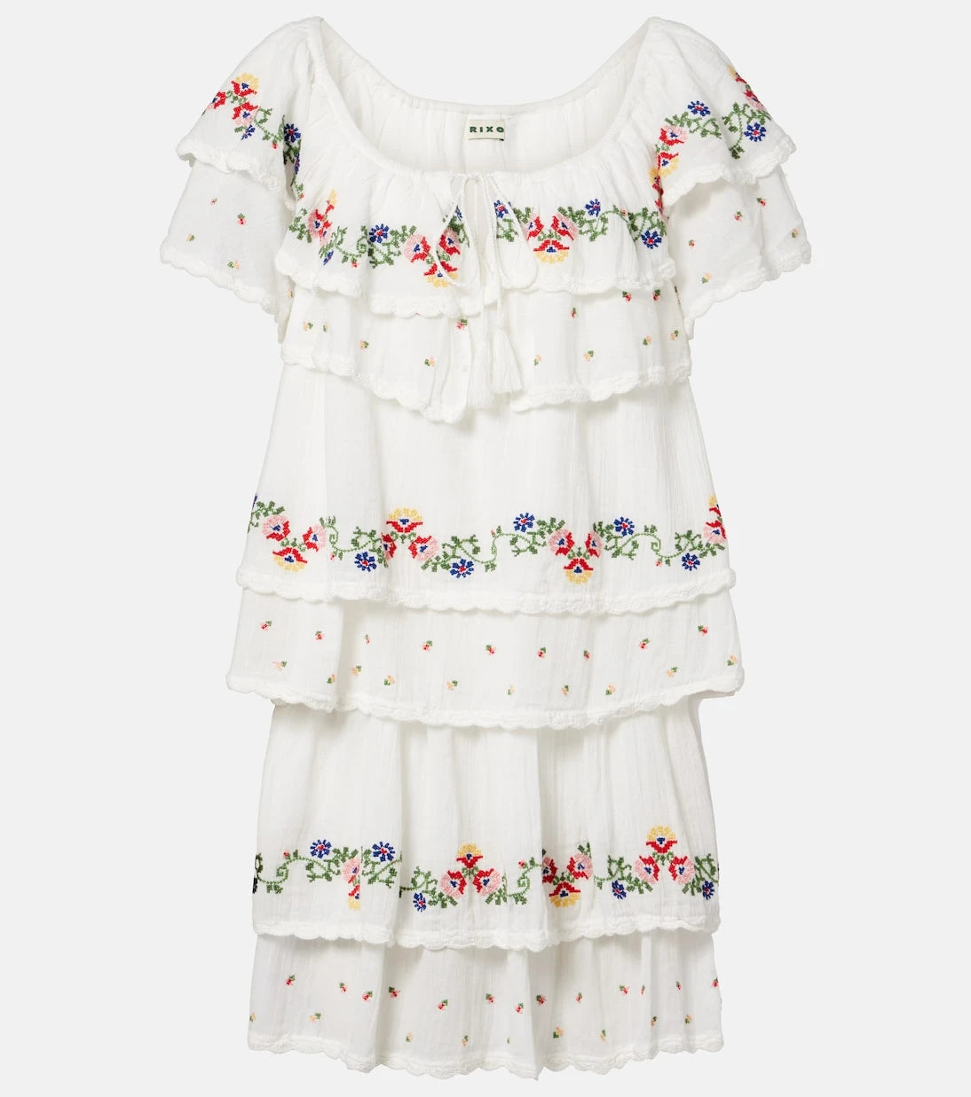 Rixo - Leilani embroidered cotton minidress