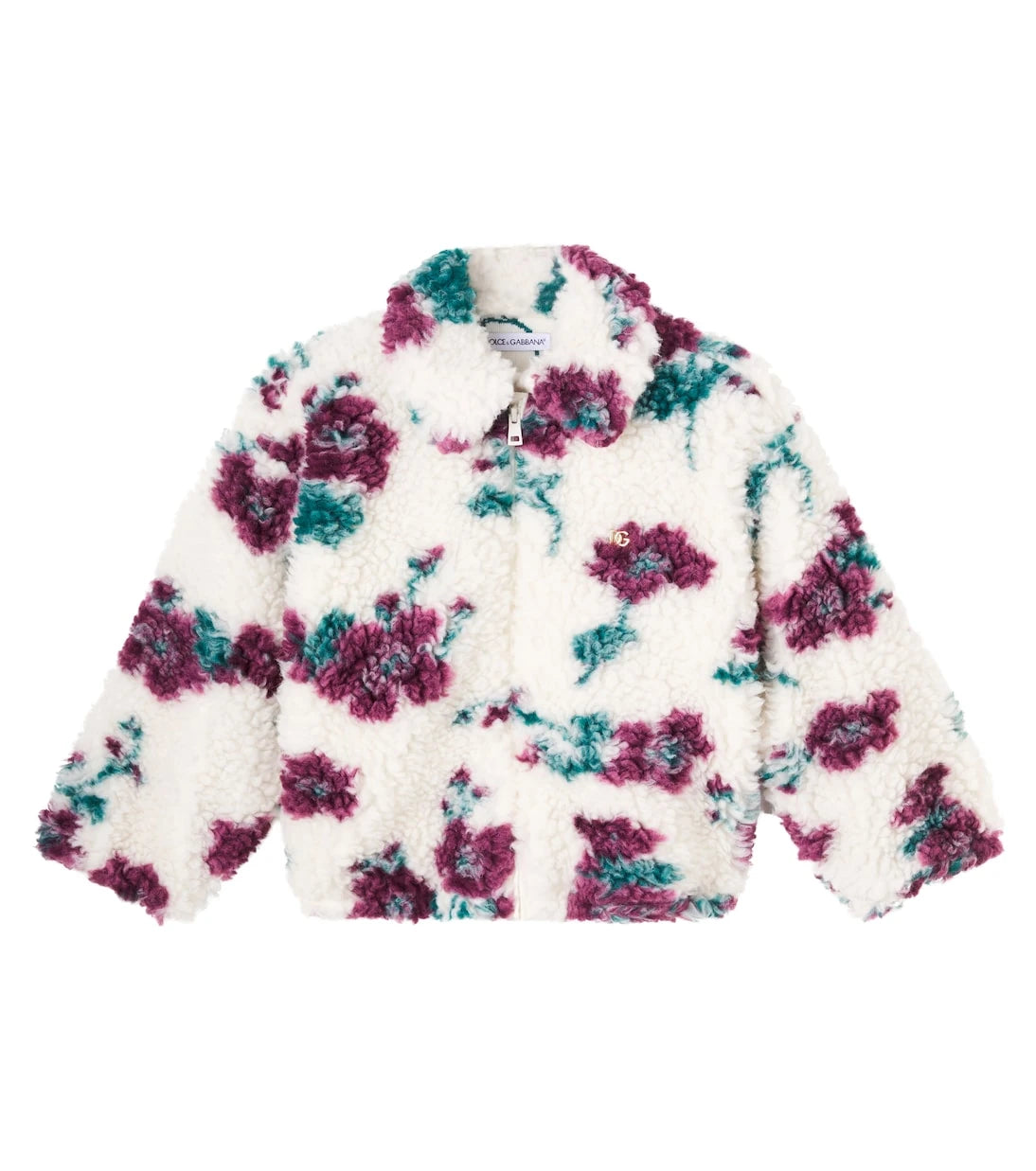 Dolce&Gabbana Kids - سترة تيدي بنقشة الأزهار