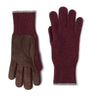 Cashmere Suede-Trim Gloves